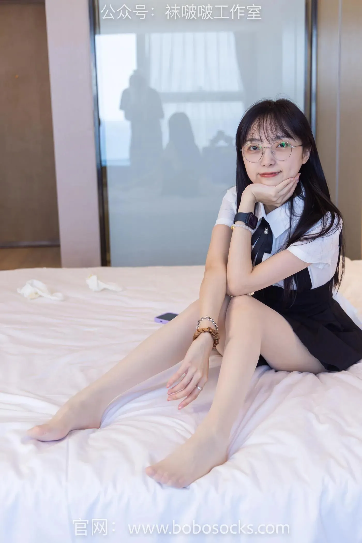 [BoBoSocks袜啵啵]NO.121 稚予-高跟鞋、白棉袜、肉丝 [138P]插图6
